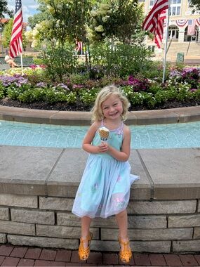 Zunie Girls Mint & Lavender Mermaid Tulle Dress with Star Accent